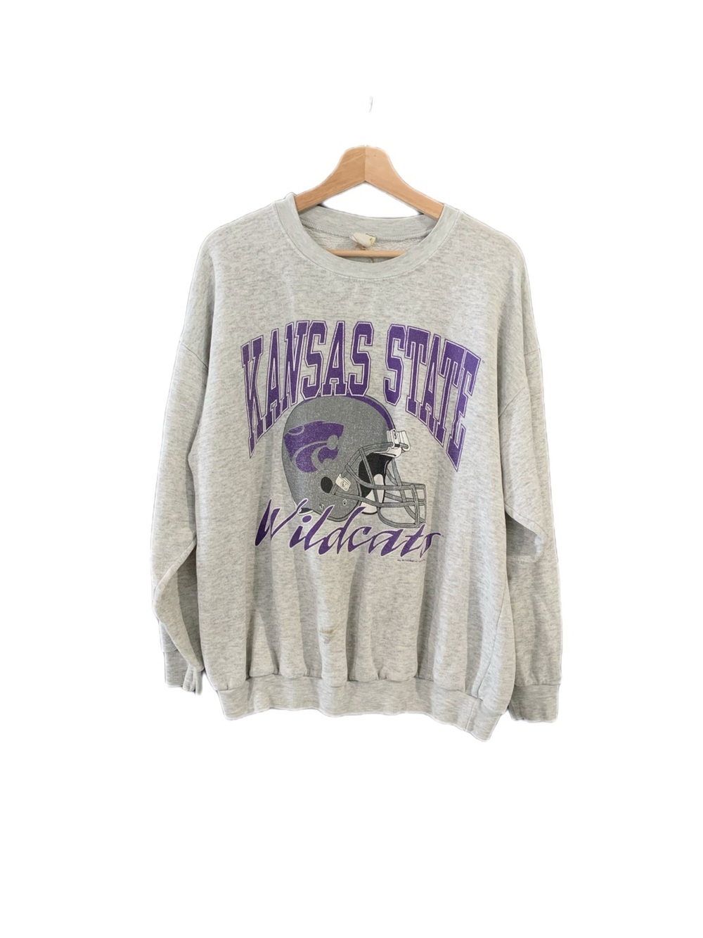Vintage Kansas State Wildcats Sweatshirt – Gray – NCAA Football – Size XL